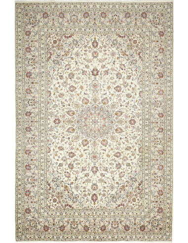 Kashan Persia grigio chiaro e verde oliva scuro 202x303