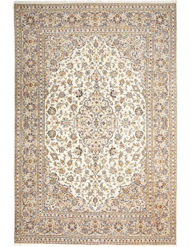 Kashan Persia grigio chiaro e verde oliva scuro 194x295