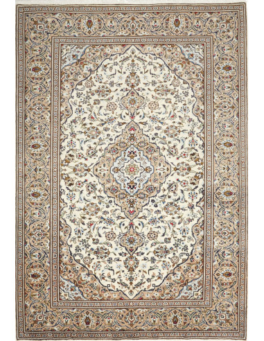 Kashan Persia argento e verde oliva scuro 200x290