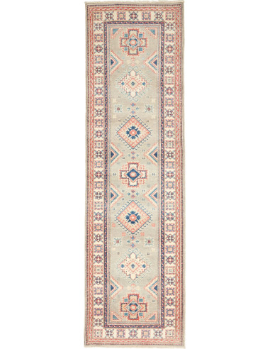 Kazak Pakistan argento e marrone rosato 84x295