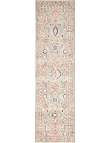Kazak Pakistan argento e grigio ardesia 82x291