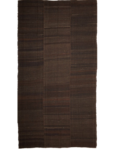Kilim Vintage Persia grigio ardesia scuro e grigio ardesia scuro 212x405