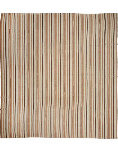 Kilim Vintage Persia marrone rosato e verde oliva scuro 308x331