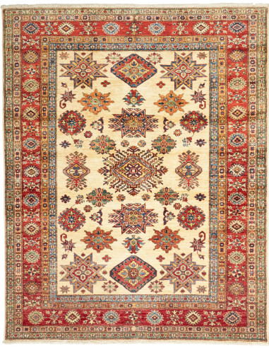 Kazak Fine Pakistan abbronzatura e terra di siena 153x195