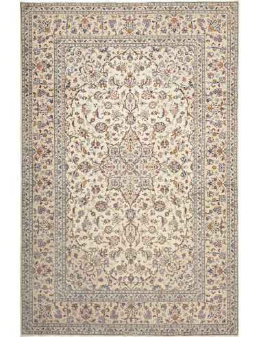 Kashan Persia argento e verde oliva scuro 194x300
