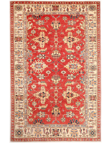 Kazak Fine Pakistan abbronzatura e mattone 202x307