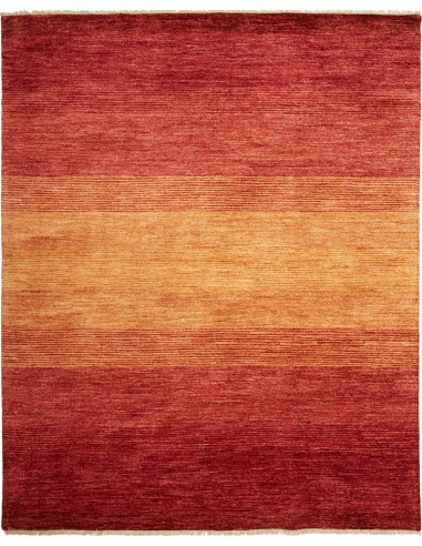 Gabbeh Moderno Pakistan marrone e legno robusto 201x250