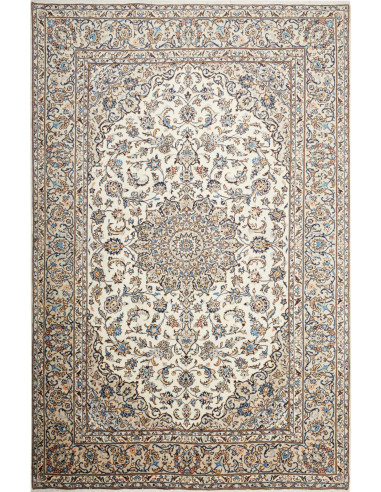 Kashan Persia grigio chiaro e verde oliva scuro 202x333
