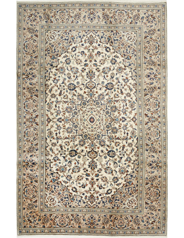 Kashan Persia argento e verde oliva scuro 198x307