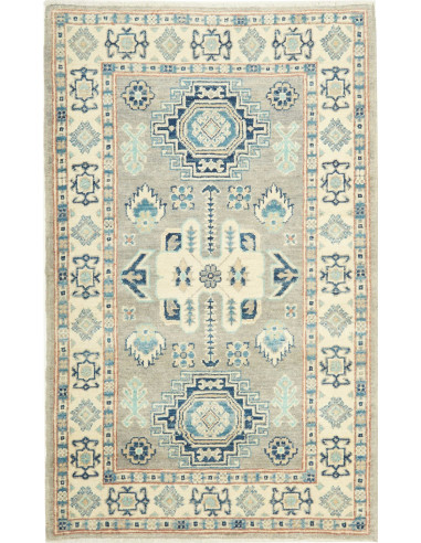 Kazak Pakistan argento e grigio chiaro 83x132