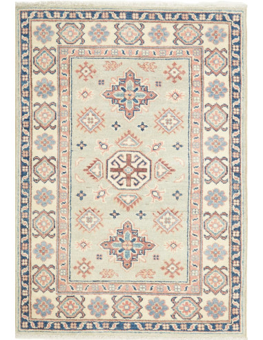 Kazak Pakistan grigio chiaro e grigio tenue 84x121