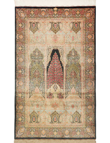 Ghom Seta Persia abbronzatura e abbronzatura 98x158