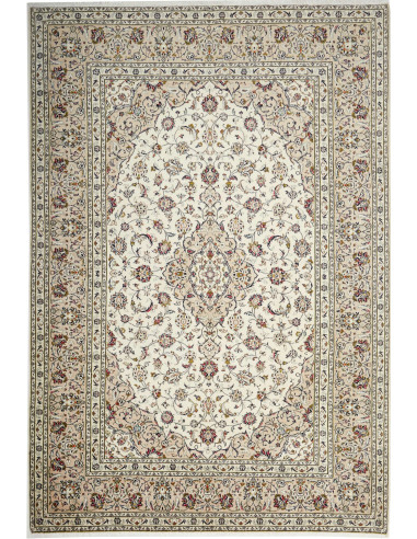 Kashan Persia argento e verde oliva scuro 200x290