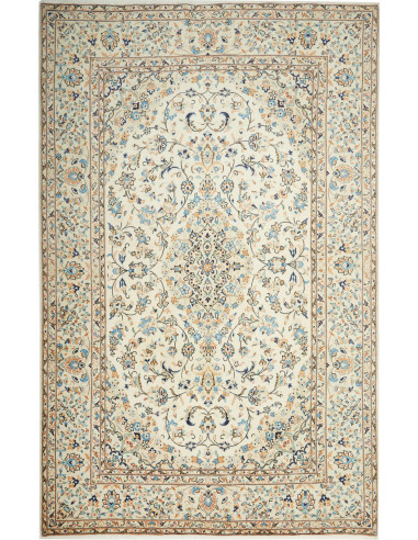 Kashan Persia grigio chiaro e marrone rosato 197x310