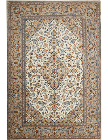 Kashan Persia marrone rosato e grigio ardesia scuro 200x293