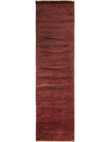Gabbeh Moderno Pakistan marrone sella e grigio chiaro 78x254