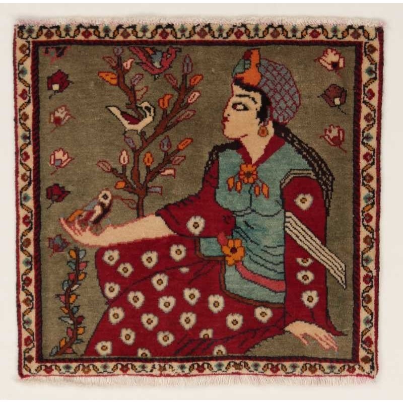 tappeto persia kashghai cm. 62x64