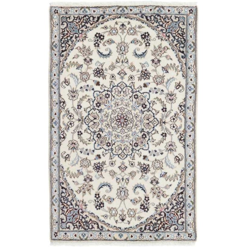 tappeto persia nain fine con seta cm 90x143