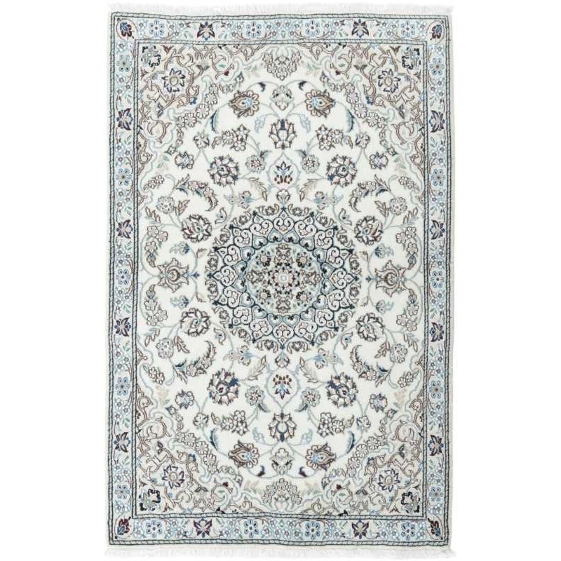 tappeto persia nain fine con seta cm 90x136