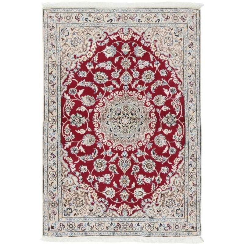 tappeto persia nain fine con seta cm 103x147