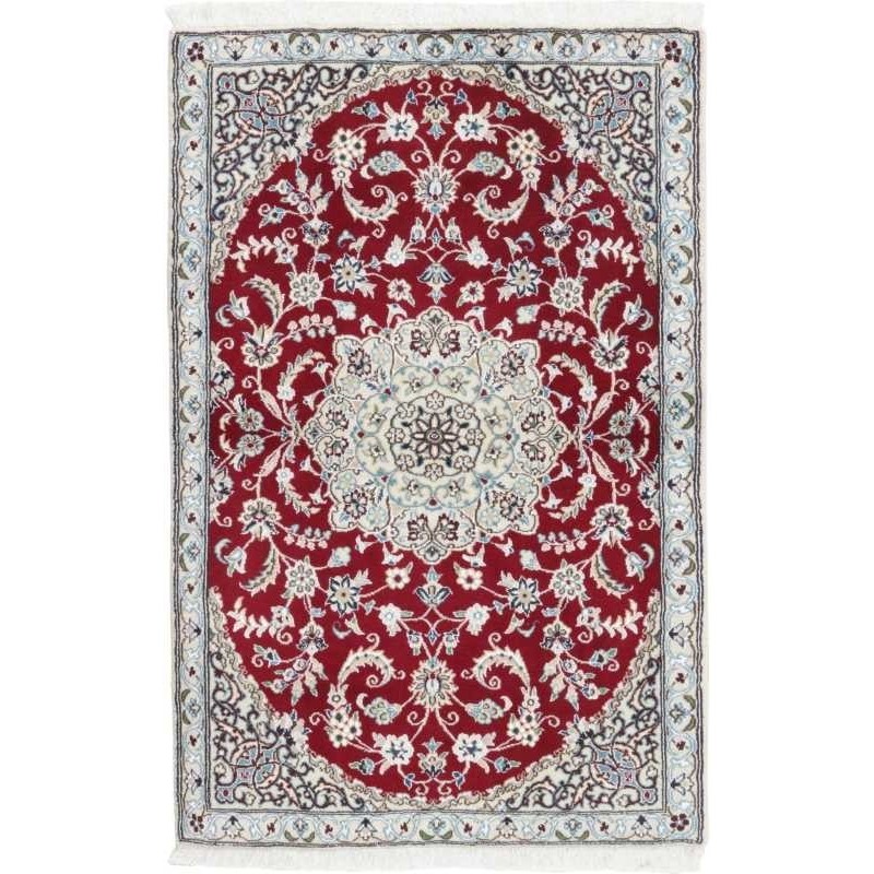 tappeto persia nain fine con seta cm 92x140