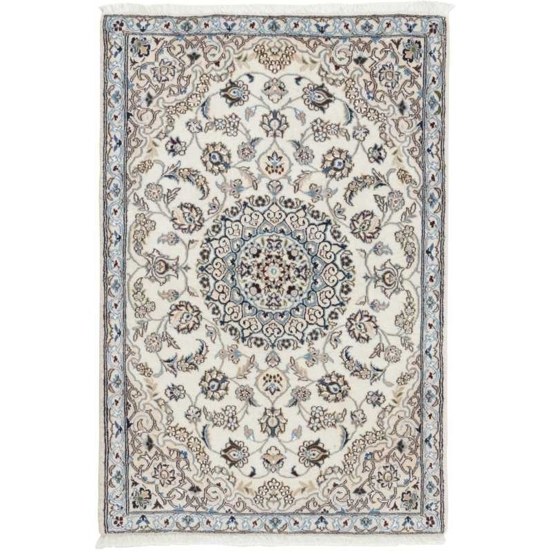tappeto persia nain fine con seta cm 91x138