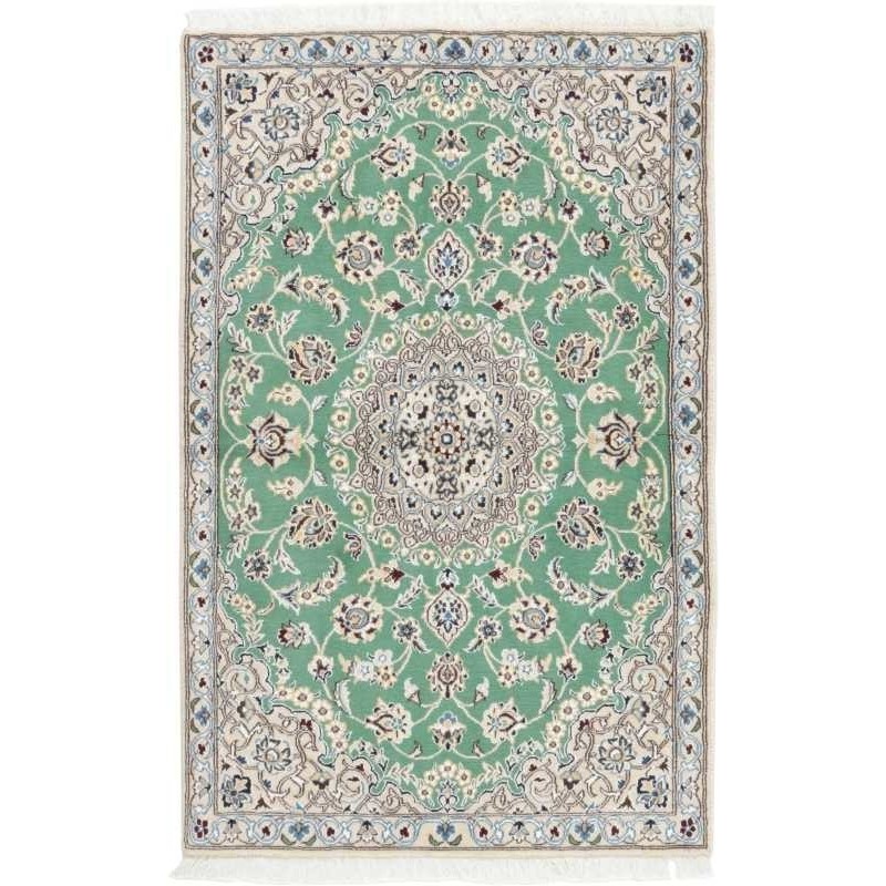tappeto persia nain fine con seta cm 91x138