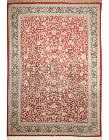 Ghom Seta Persia abbronzatura e rosso indiano 246x352