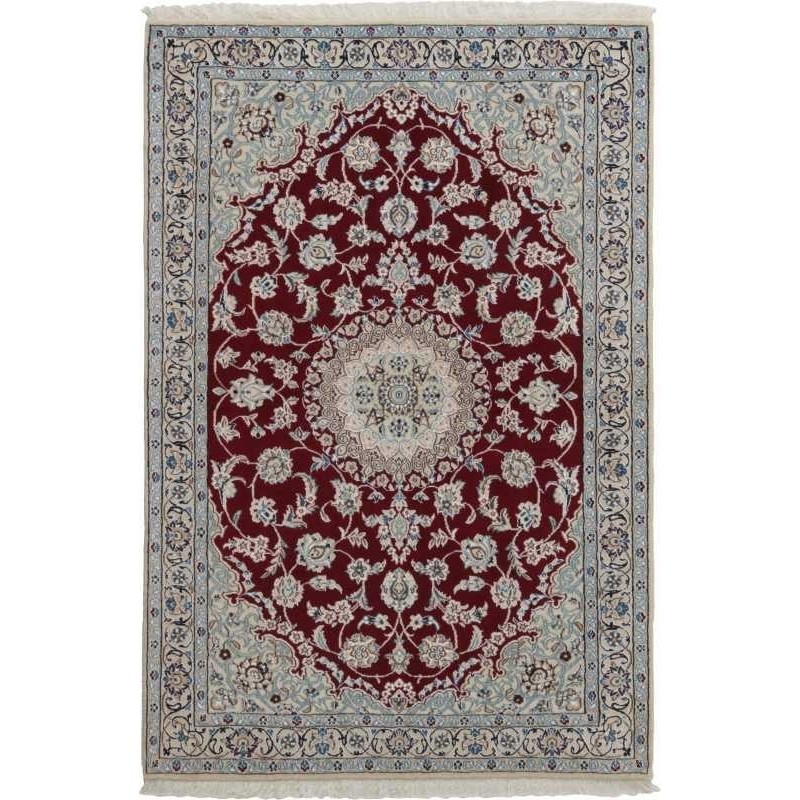 tappeto persia nain fine con seta cm 120x181