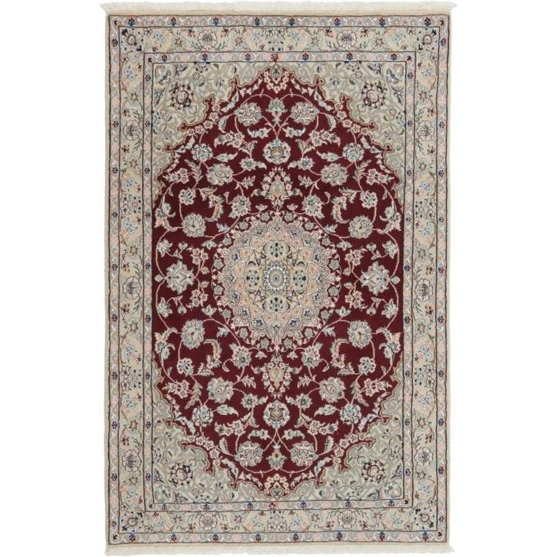 tappeto persia nain fine con seta cm 116x176
