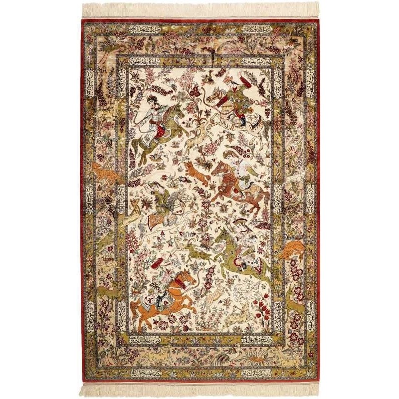 tappeto persia ghom seta cm 132x201
