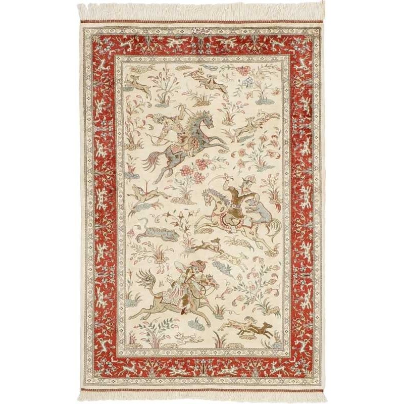 tappeto persia ghom seta cm 77x114