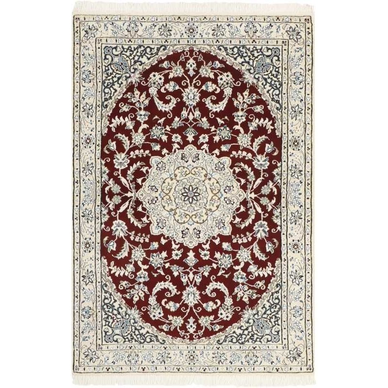 tappeto persia nain fine con seta cm 97x147