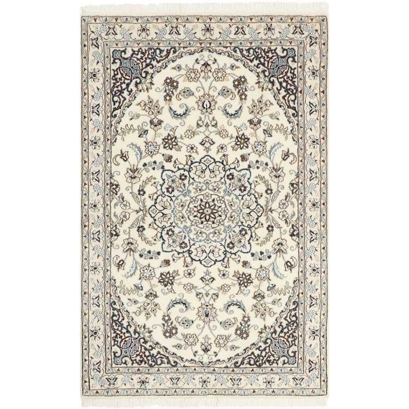 tappeto persia nain fine con seta cm 95x147