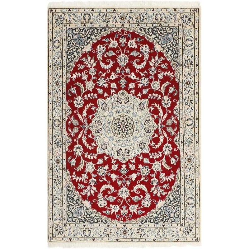 tappeto persia nain fine con seta cm 98x147