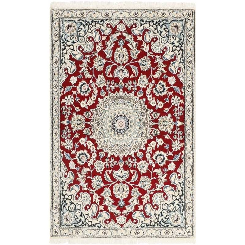 tappeto persia nain fine con seta cm 89x141