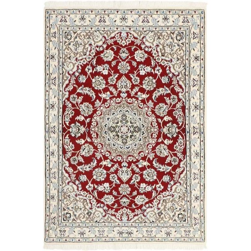 tappeto persia nain fine con seta cm 98x146