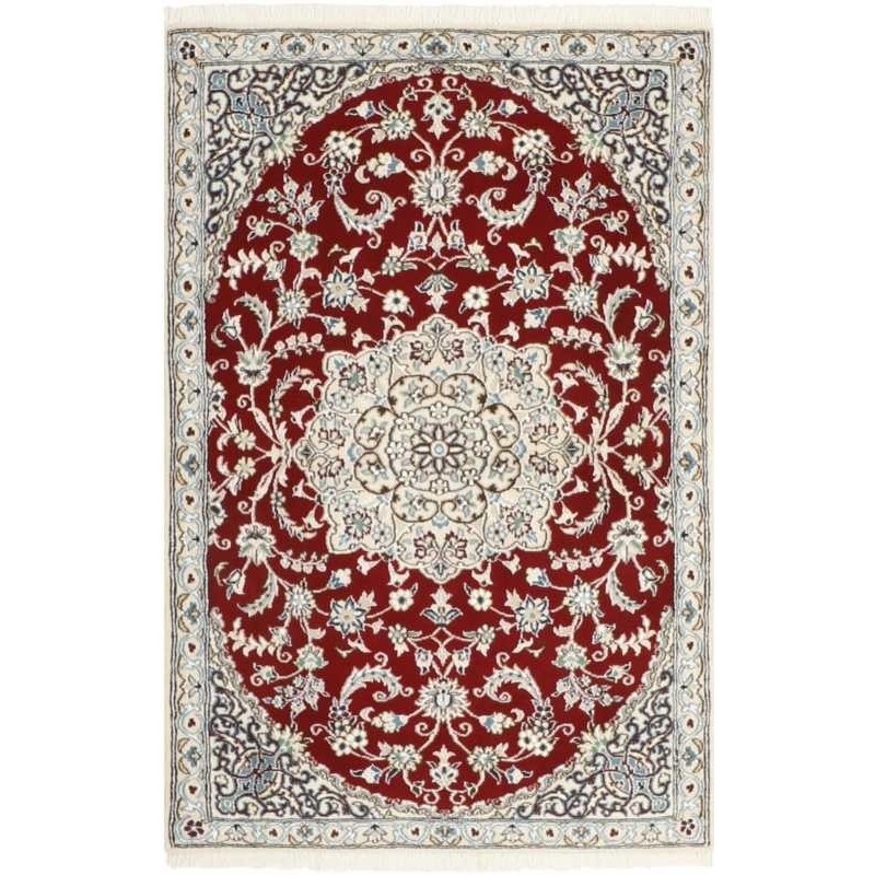 tappeto persia nain fine con seta cm 90x135
