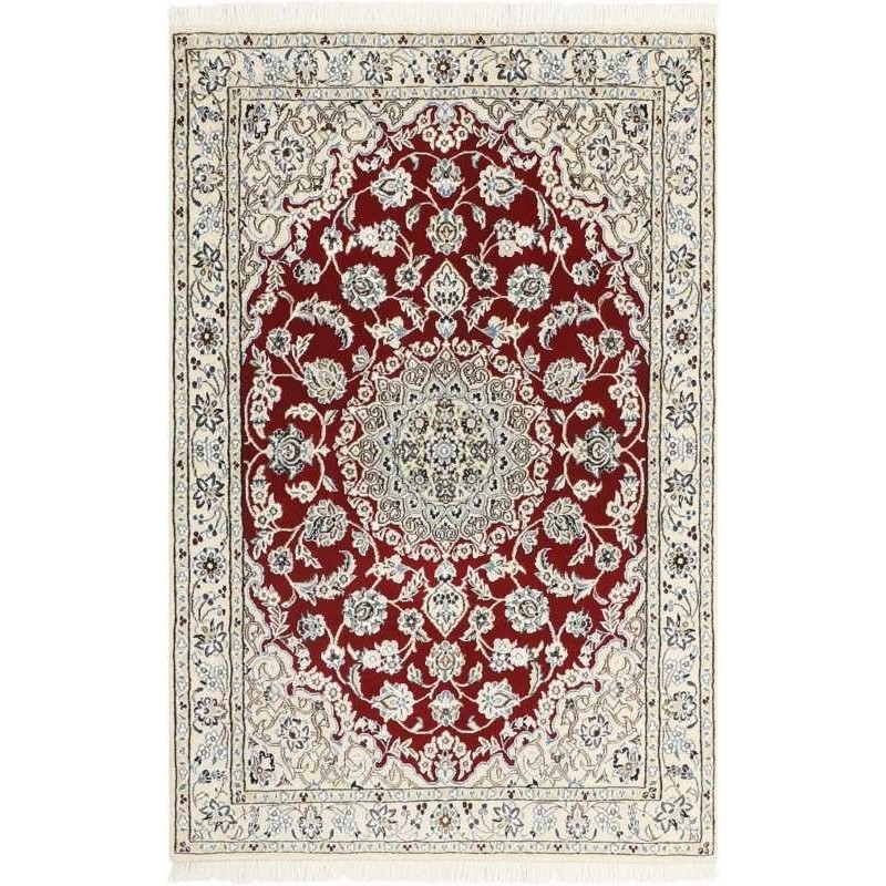 tappeto persia nain fine con seta cm 95x141