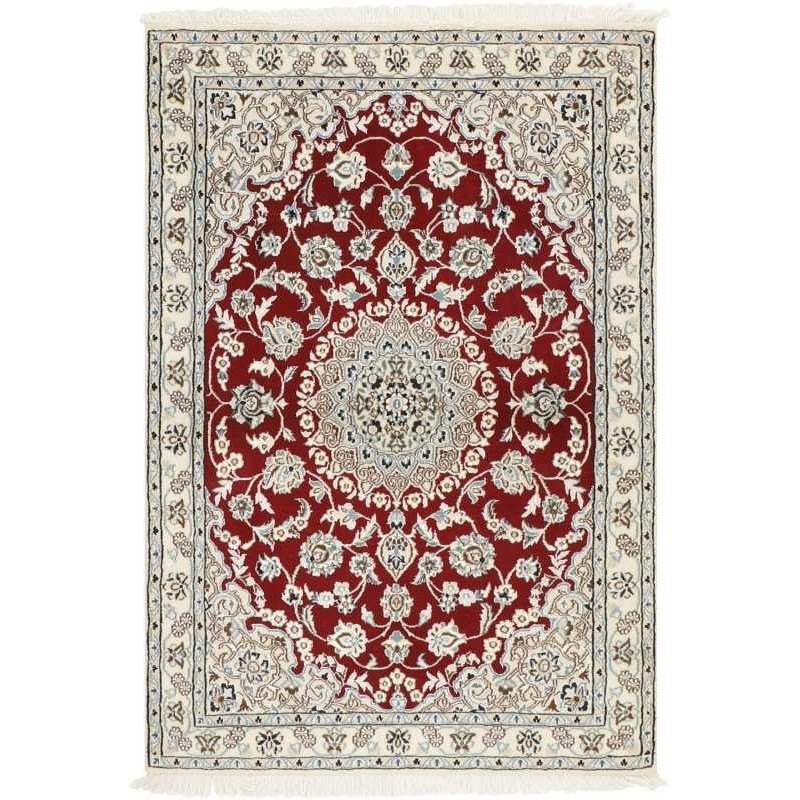 tappeto persia nain fine con seta cm 100x145