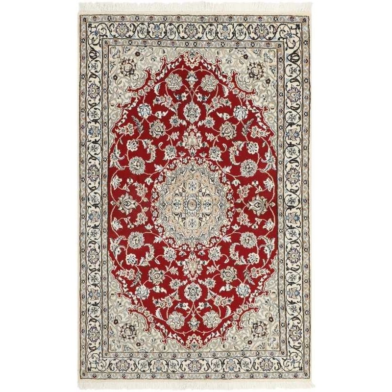 tappeto persia nain fine con seta cm 116x174