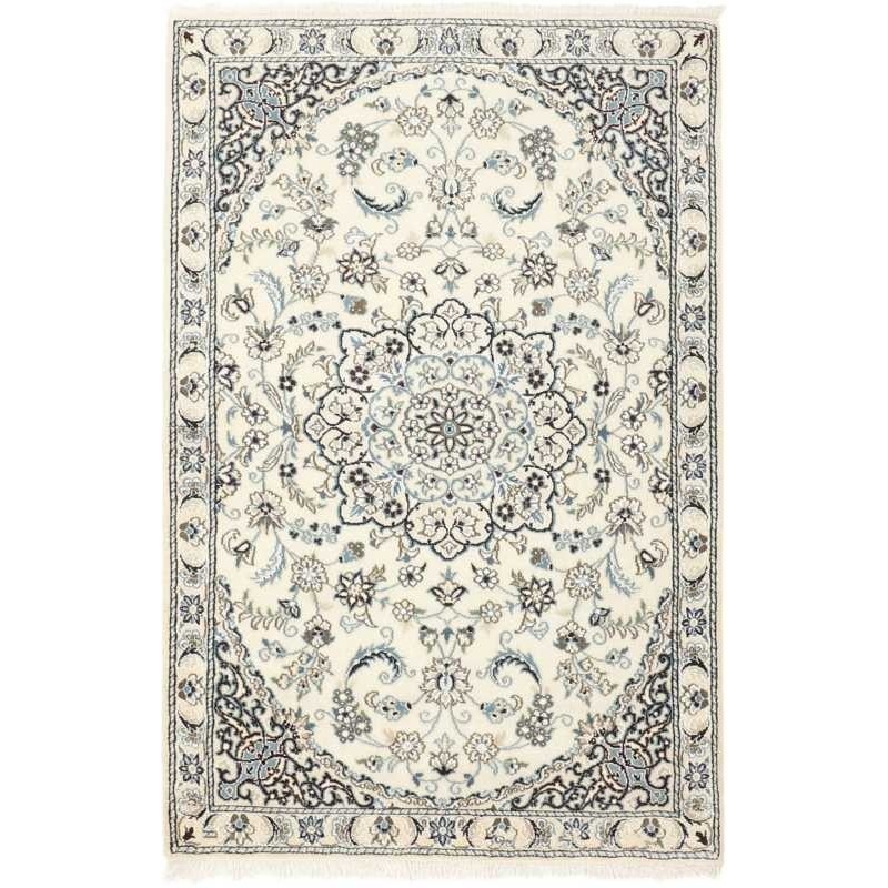 tappeto persia nain fine con seta cm 91x139