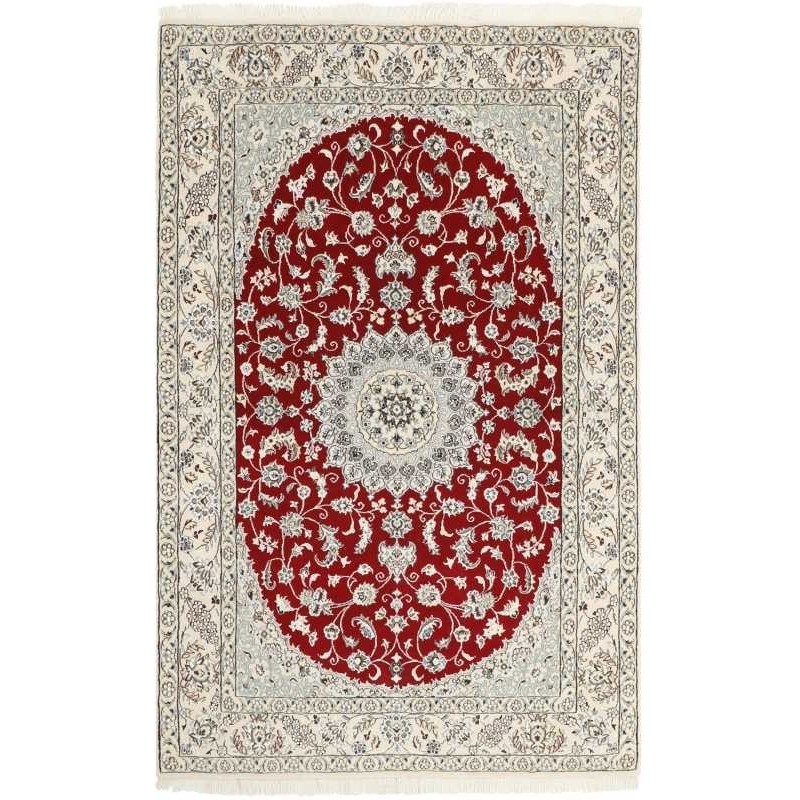 tappeto persia nain fine con seta cm 128x200