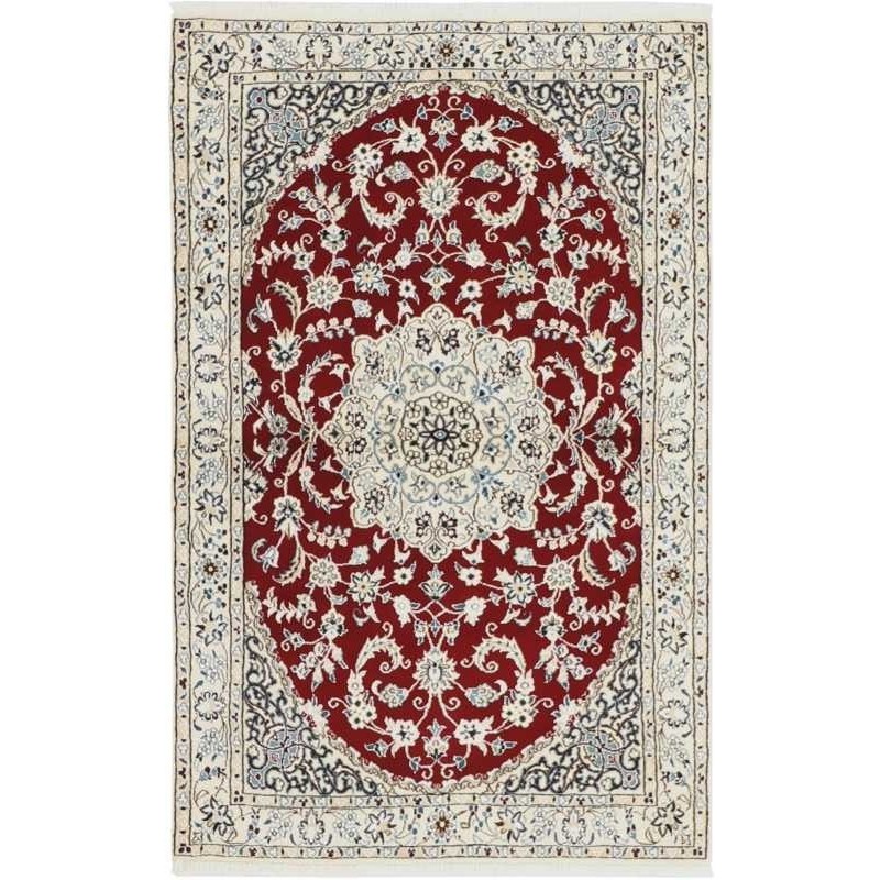 tappeto persia nain fine con seta cm 100x157