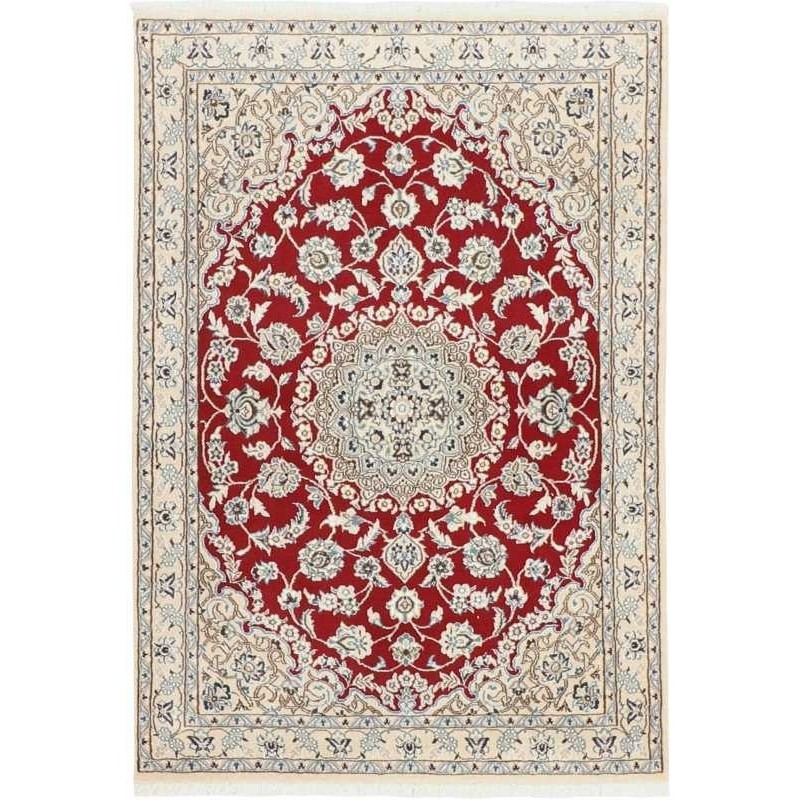 tappeto persia nain fine con seta cm 98x142