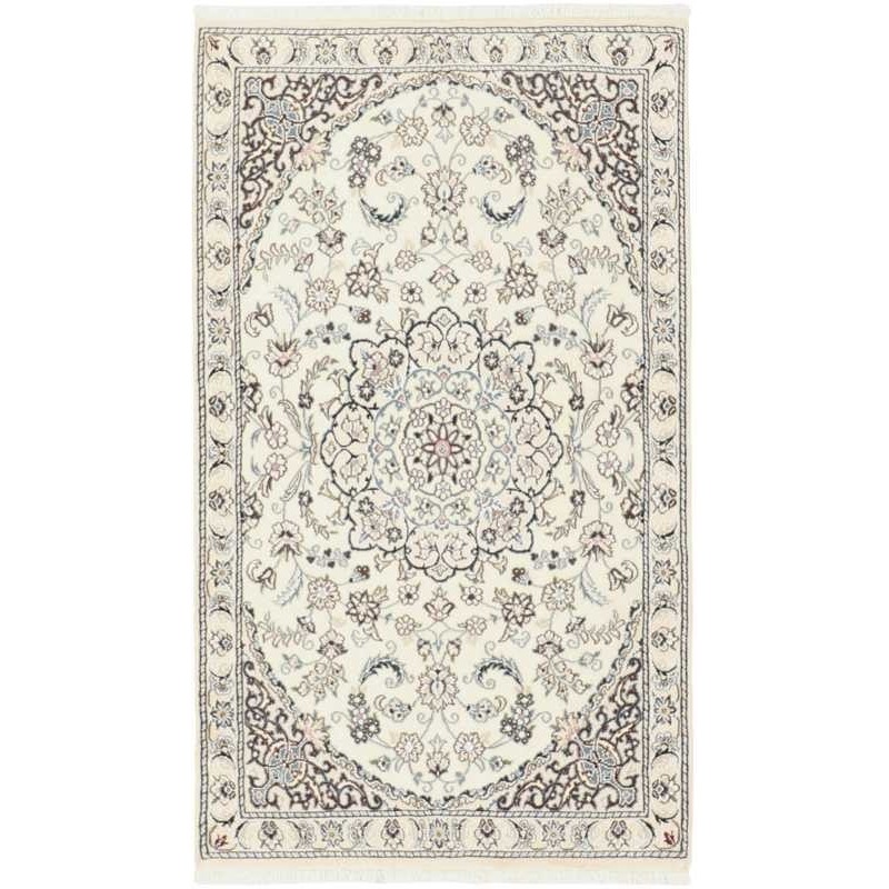 tappeto persia nain fine con seta cm 85x145