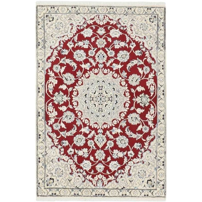 tappeto persia nain fine con seta cm 91x135