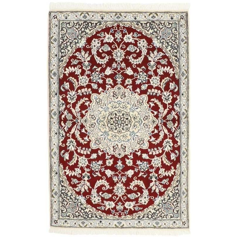 tappeto persia nain fine con seta cm 87x139