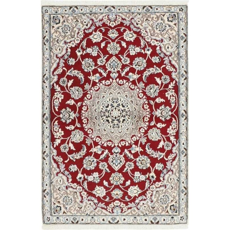 tappeto persia nain fine con seta cm 87x135
