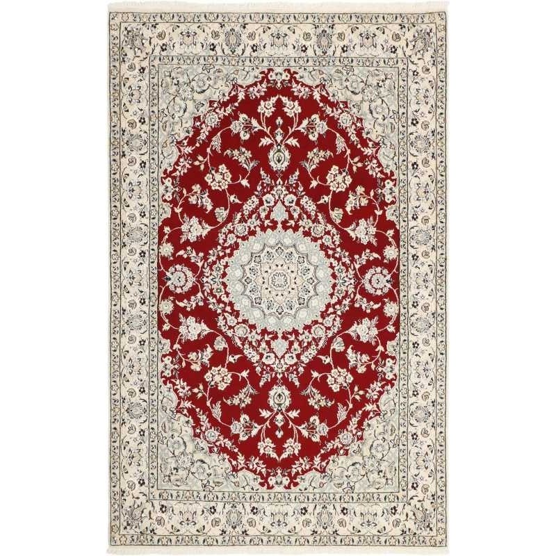 tappeto persia nain fine con seta cm 135x209